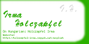irma holczapfel business card